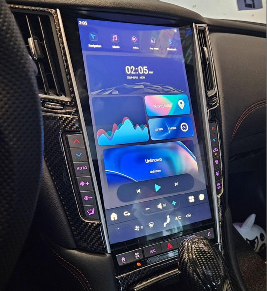 JCF 'Tesla-Style' Apple Carplay/Android Auto Mark 7 Screen Replacement | Compatible Infiniti Q50 2014-2021 & Infiniti Q60