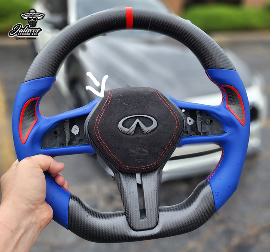 Jalisco's CarbonFiber Custom Airbag Cover | Infiniti Q60 2017+ & Q50 2018+ | Read Description