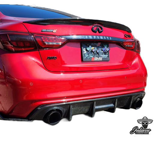 JCF Carbon Fiber Diffuser 'OG' Style | Compatible with Infiniti Q50 2018+