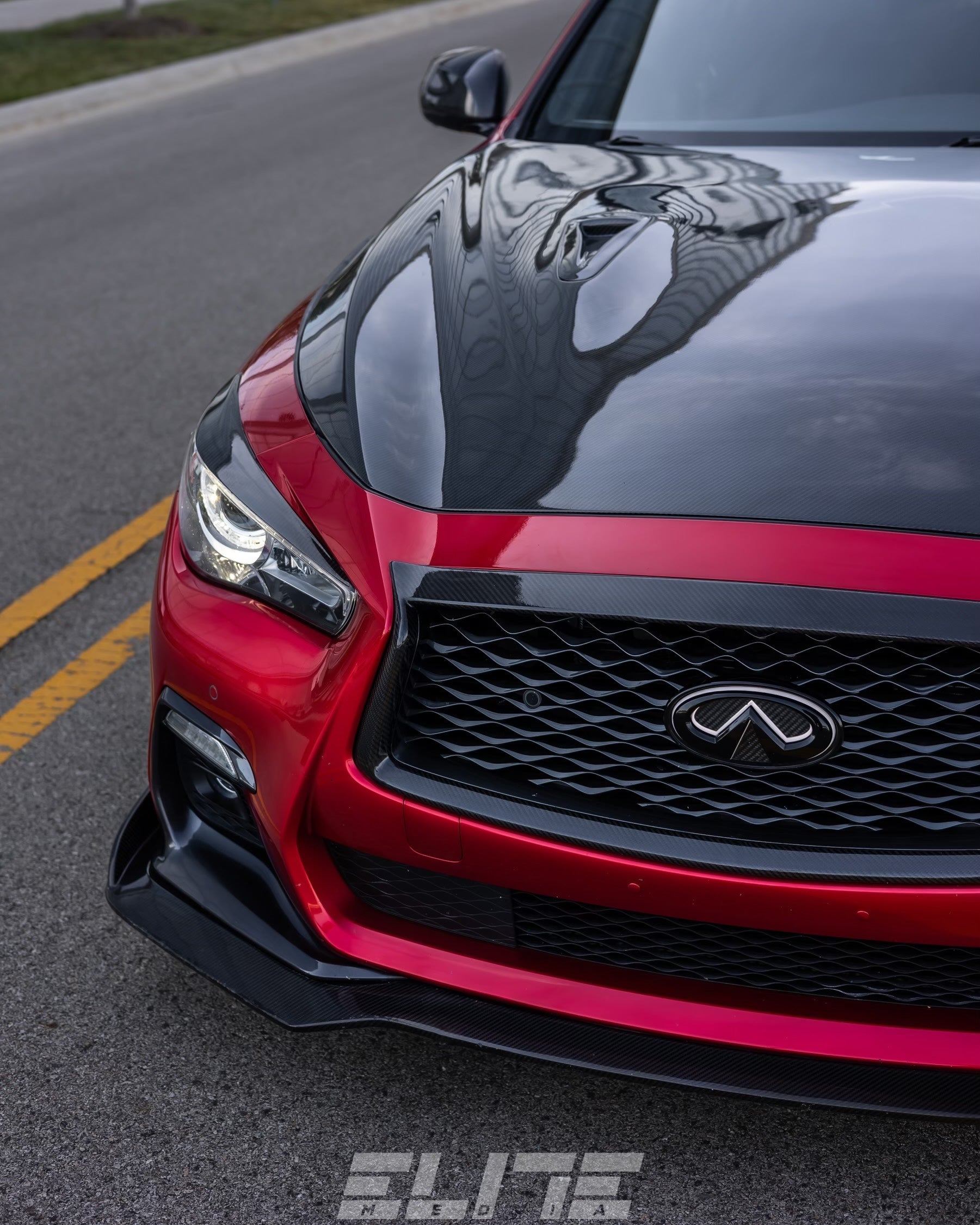 JCF Carbon Fiber Hood 'GTR" Style | Compatible with Infiniti Q50 | Pre Order Read Description