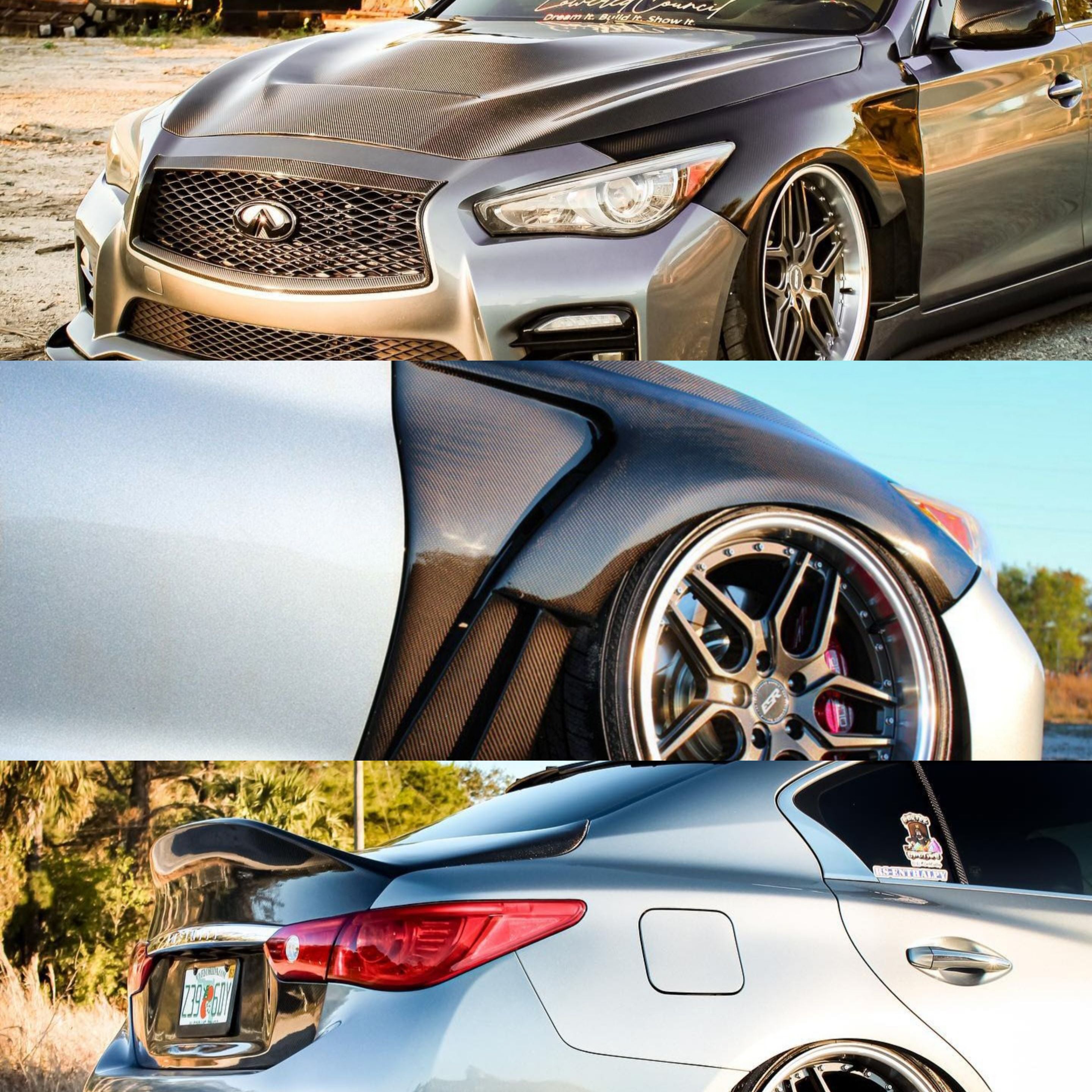 2018 2019 2020 2021 2022 2023 Infiniti Q50 Q50s Sports Front Bumper Fo – Texas-e-parts - Foto 4