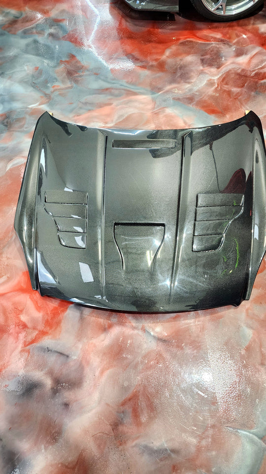 (IN STOCK) JCF Carbon Fiber Hood C-VENT STYLE | Compatible w/ Infiniti G35 COUPE 03-07 V35