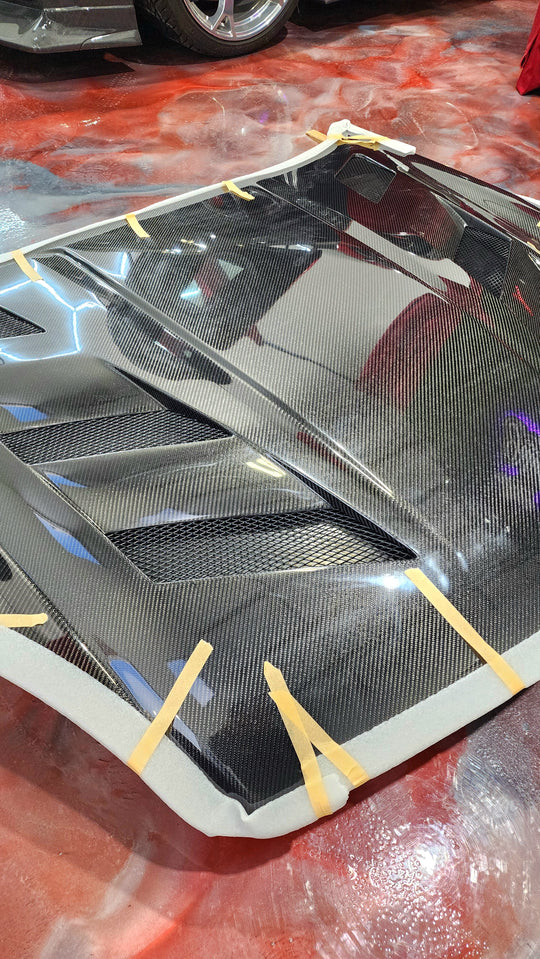(IN STOCK) JCF Carbon Fiber Hood AM STYLE | READ DESCRIPTION Compatible w/ Infiniti G35 COUPE 03-07 V35