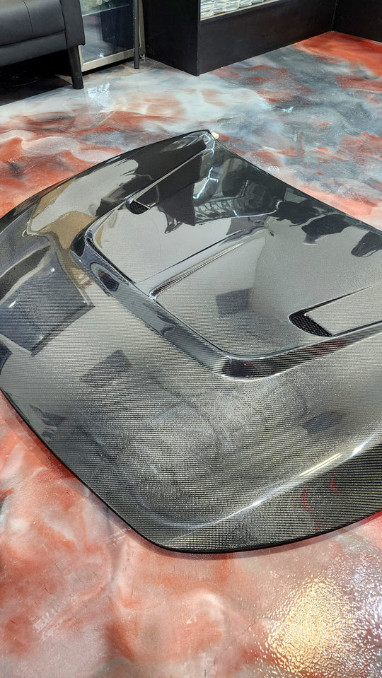 (IN STOCK) JCF Carbon Fiber Hood 'C Style' | Compatible w/ Infiniti Q60