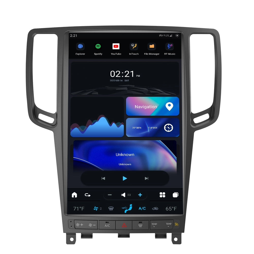 JCF 'Tesla-Style' Apple Carplay/Android Auto Mark 6 Screen Replacement | Infiniti G37 2007-2013