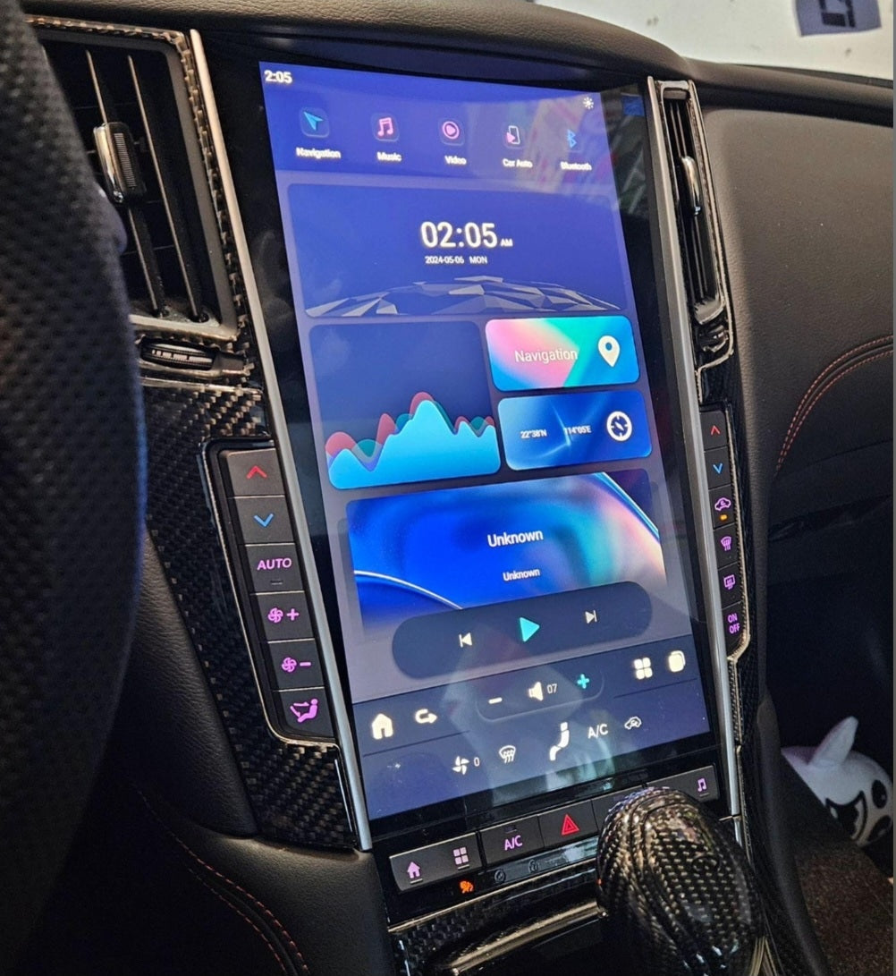 JCF 'Tesla-Style' Apple Carplay/Android Auto Mark 6 Screen Replacement | Infiniti Q50 2014-2021 & Infiniti Q60