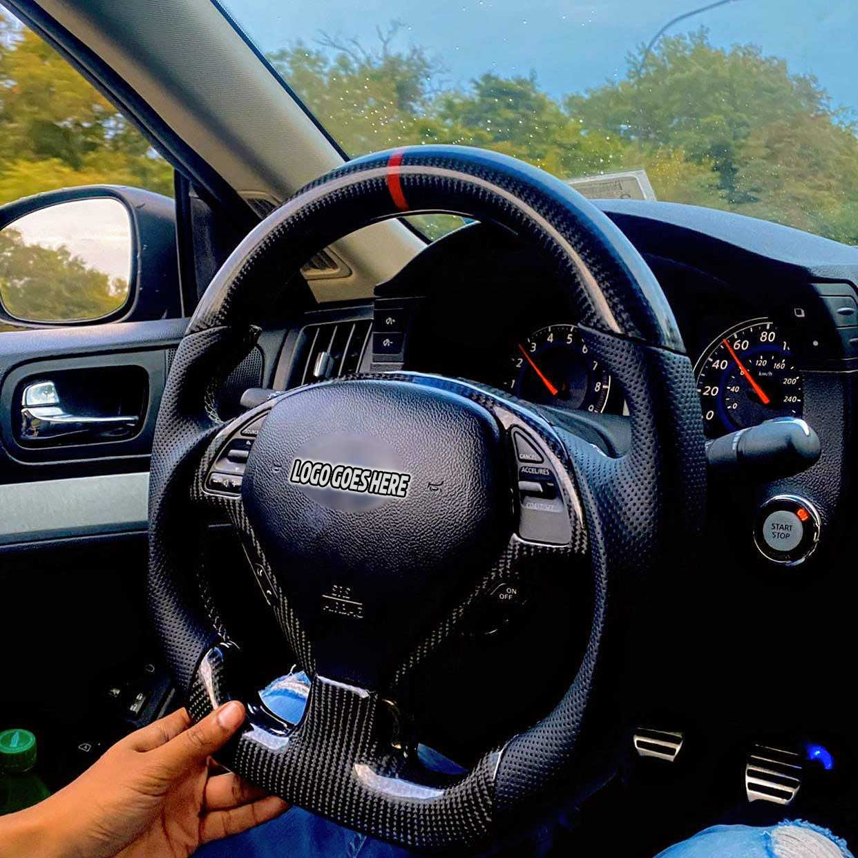 JCF Custom Carbon Fiber Custom Steering Wheel | Compatible with Infiniti G37