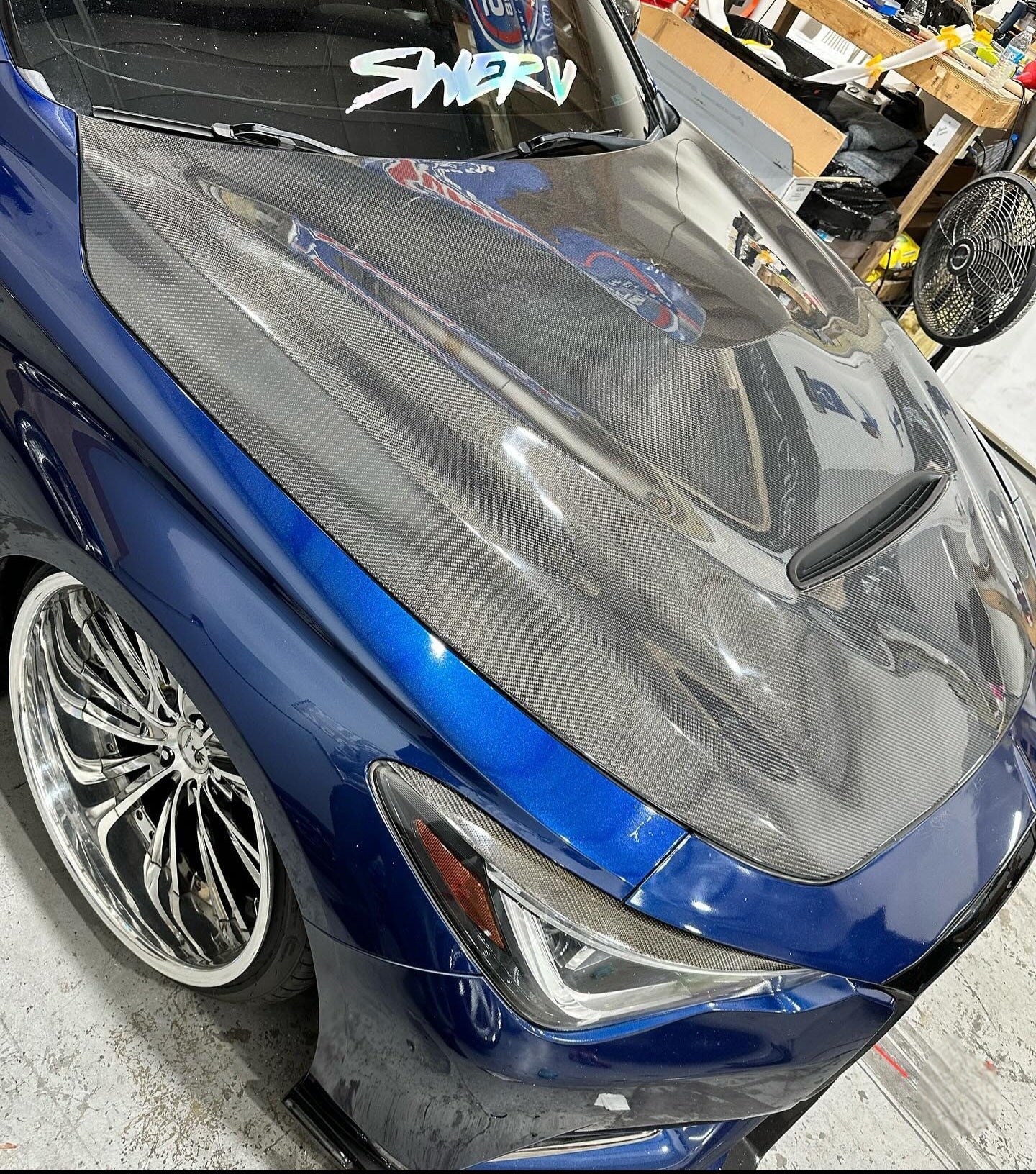JCF Carbon Fiber Hood 'GTS' Style | Compatible with Infiniti Q50