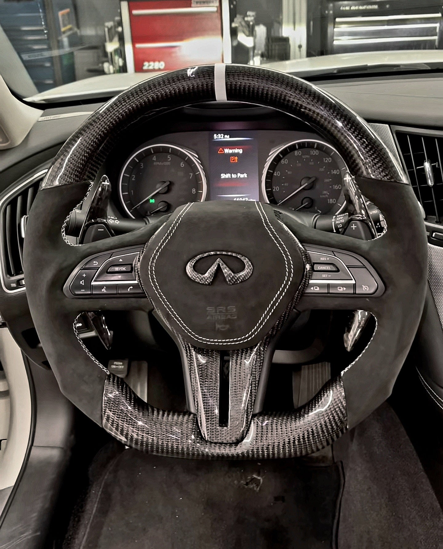 JCF Carbon Fiber Custom Steering Wheel | Compatible with Infiniti Q50 2018+ and Q60 2017+