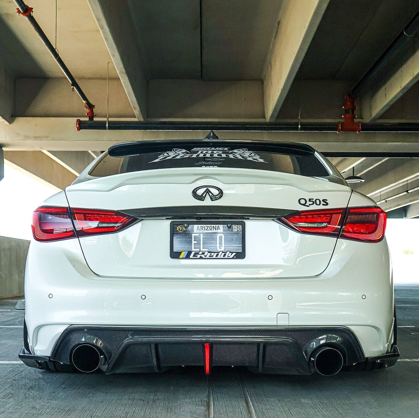 Jalisco's Carbon Fiber NEW V2 3rd Brake Light Diffuser | Compatible with Infiniti Q50 2014-2024