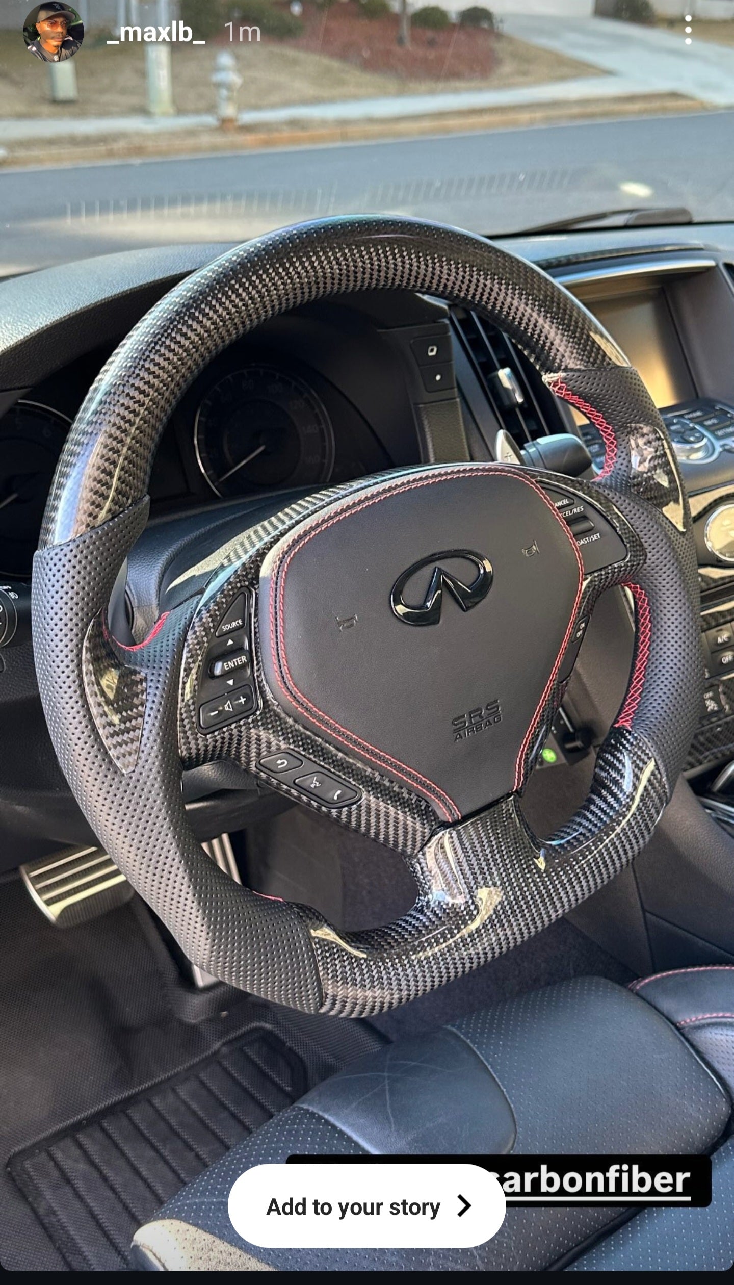 JCF Custom Carbon Fiber Custom Steering Wheel | Compatible with Infiniti G37