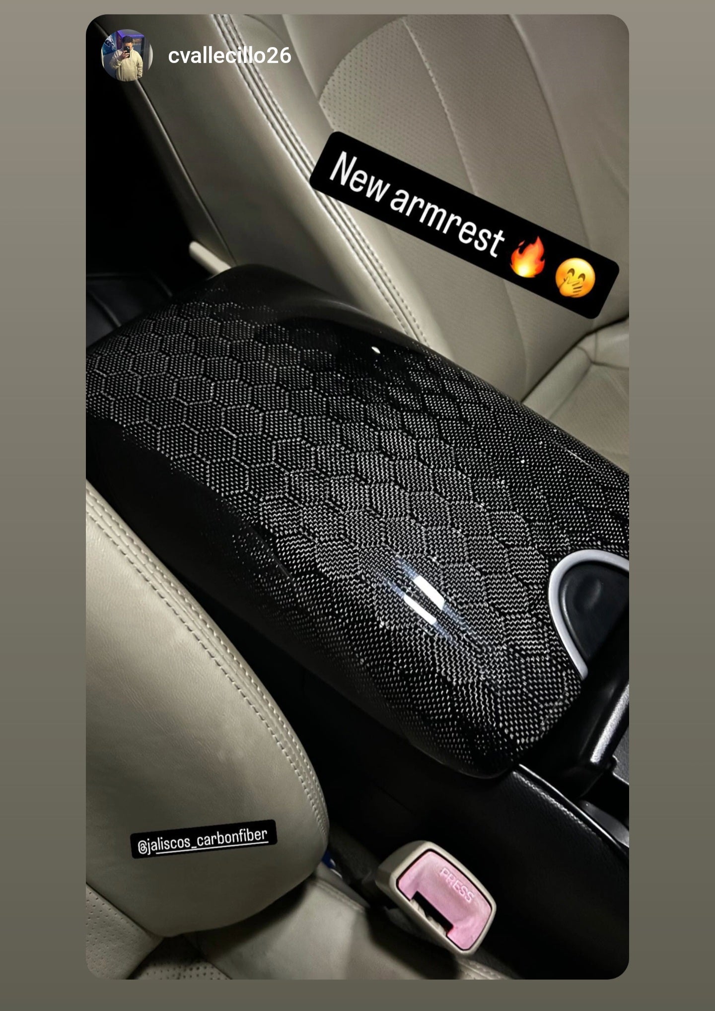 JCF Carbon Fiber Armrest | Infiniti G37