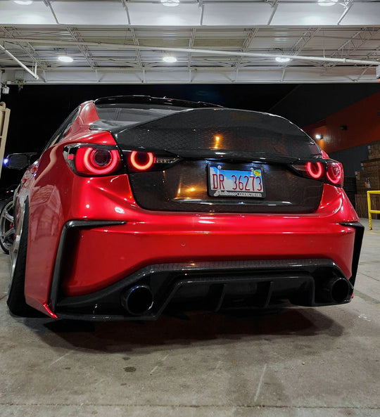JCF Carbon Fiber 'Blade' Design Rear Bumper | Compatible with Infiniti Q50 2014-2024 | READ DESCRIPTION PRE ORDER
