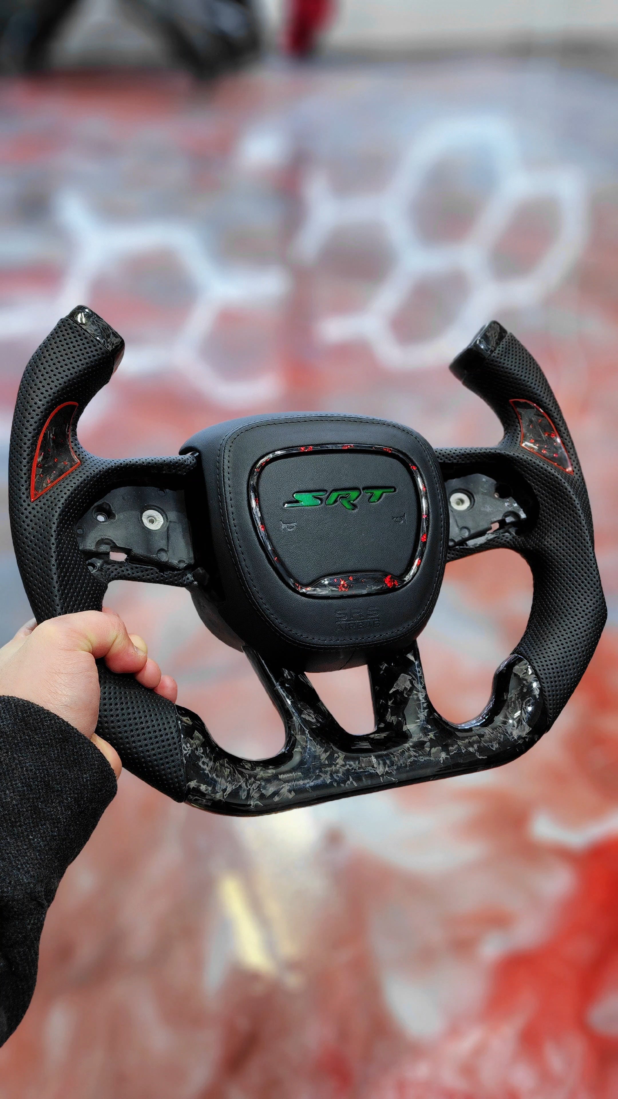 (IN STOCK) JCF Carbon Fiber Steering Wheel | Bundle Dodge Charge Challenger Durango Scatpack R/T