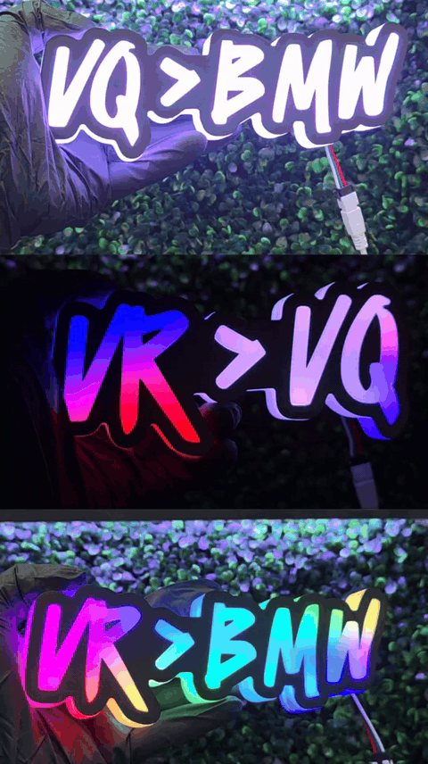 JCF Infiniti Q50 Q60 G37 LED RGB Logo | UNIVERSAL FIT VR>VQ VQ>VR VR>BMW