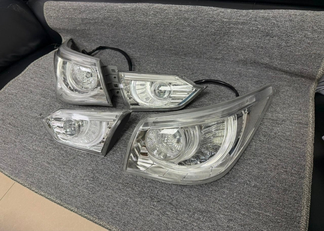 JCF Clear Taillights Replacement Set | Infiniti Q50 2014-17 & 2018+ OEM Style