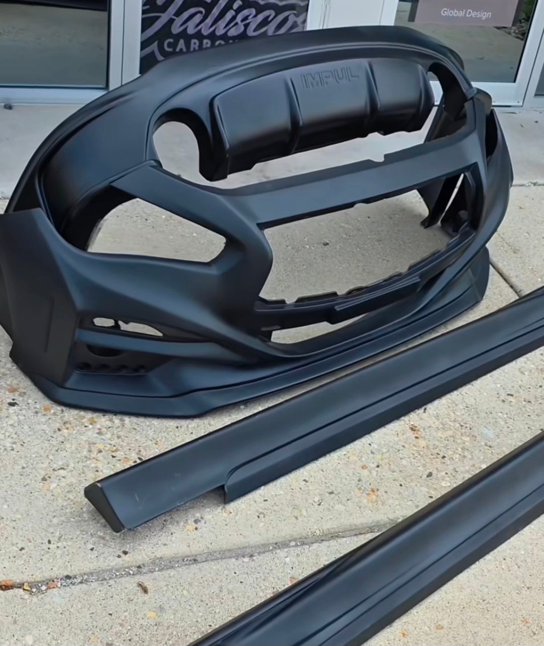 (IN STOCK) JCF CARBON FIBER FRONT BUMPER 'IMPUL' STYLE | Compatible w/ Infiniti Q50