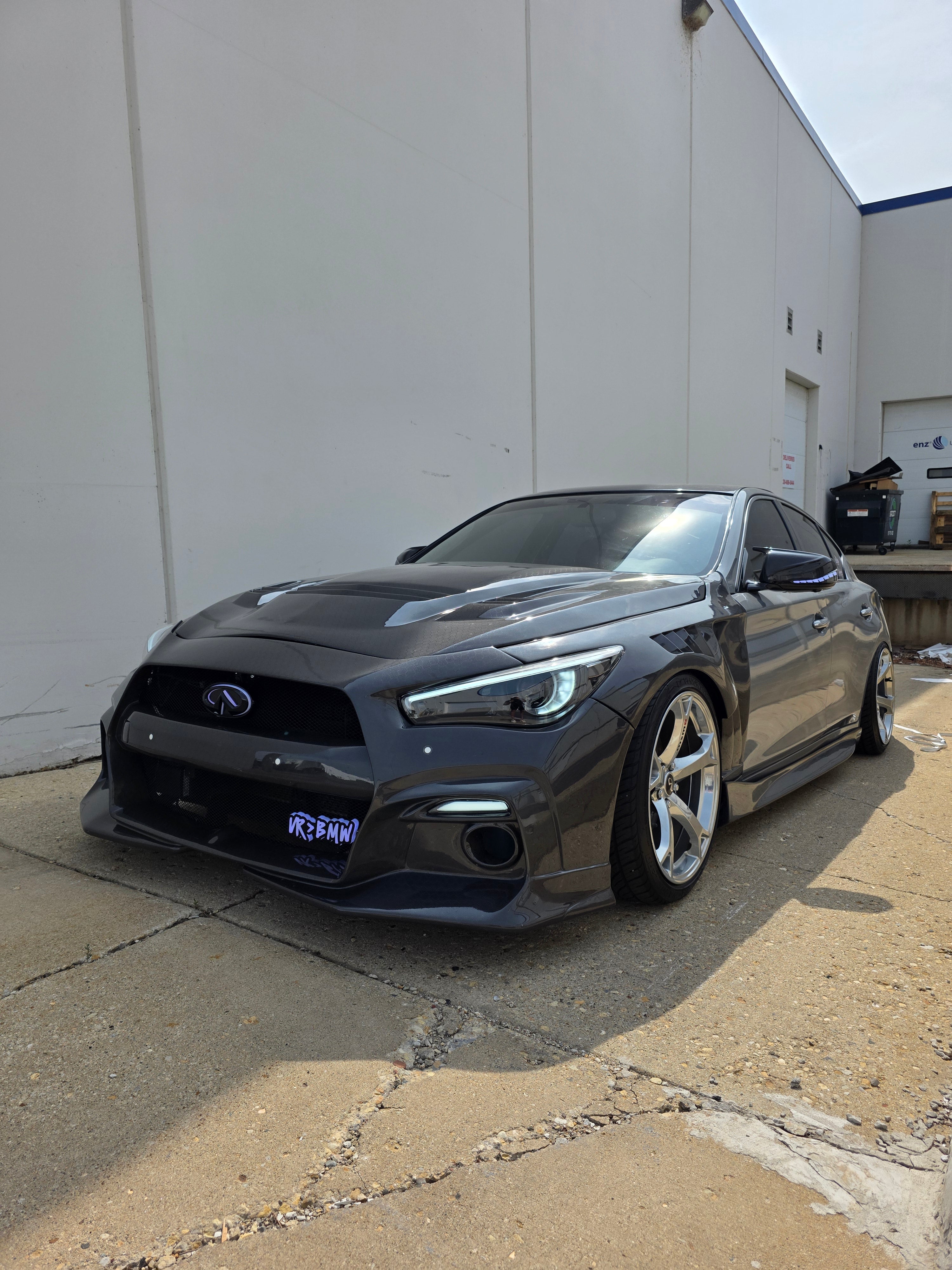 (IN STOCK) JCF Carbon Fiber ATTACK Hood V2 Style | Compatible w/ Infiniti Q50