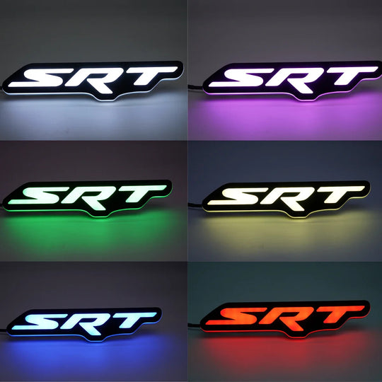 JCF Flow Dodge LED RGB Grill Logo | SRT Design w/ Remote/APP