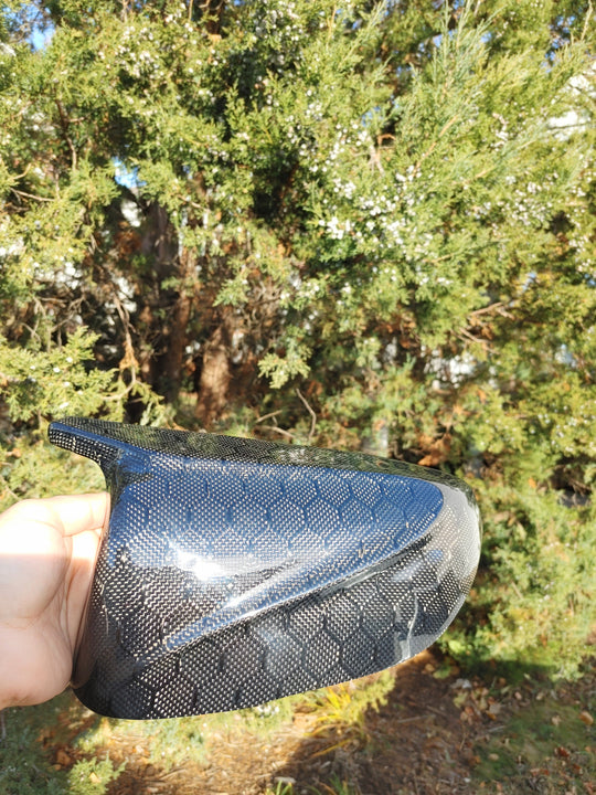 Jalisco's CarbonFiber V2 M-Style Mirror Cap Replacements | Infiniti Q50 Q60