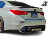 Load image into Gallery viewer, White Q50 sedan with Jalisco&#39;s carbon fiber diffuser on a transparent background.