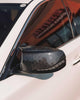 Load image into Gallery viewer, Close-up of the real carbon fiber weave on Jalisco&#39;s V1 M-Style Replacement Mirror Caps, highlighting the exquisite detailing.