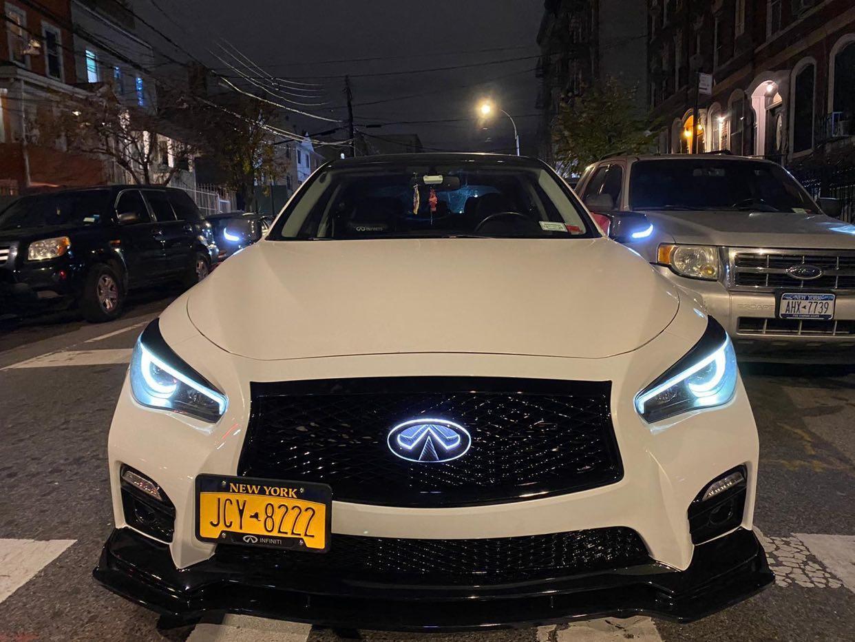 Sequential Pattern RGB LED Infiniti Logo Replacement for Q50 2018+ by Jalisco's CarbonFiber