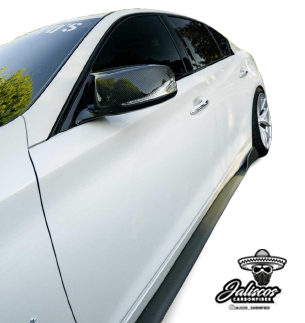 thumbnail image 2 of ABS Side Skirts For Infiniti Q50 & Q60 - Carbon Fiber Look, Adds Sporty Style & Protects Against Scratches 2 of 9