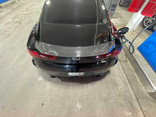 Jalisco's Carbon Fiber High Duckbill Carbon Fiber Spoiler | Compatible with Infiniti Q60 2017+Infiniti Q60