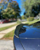 Load image into Gallery viewer, Close-up of the B-Design Duckbill Spoiler on KIA STINGER, focusing on the premium carbon fiber texture and aerodynamic design.