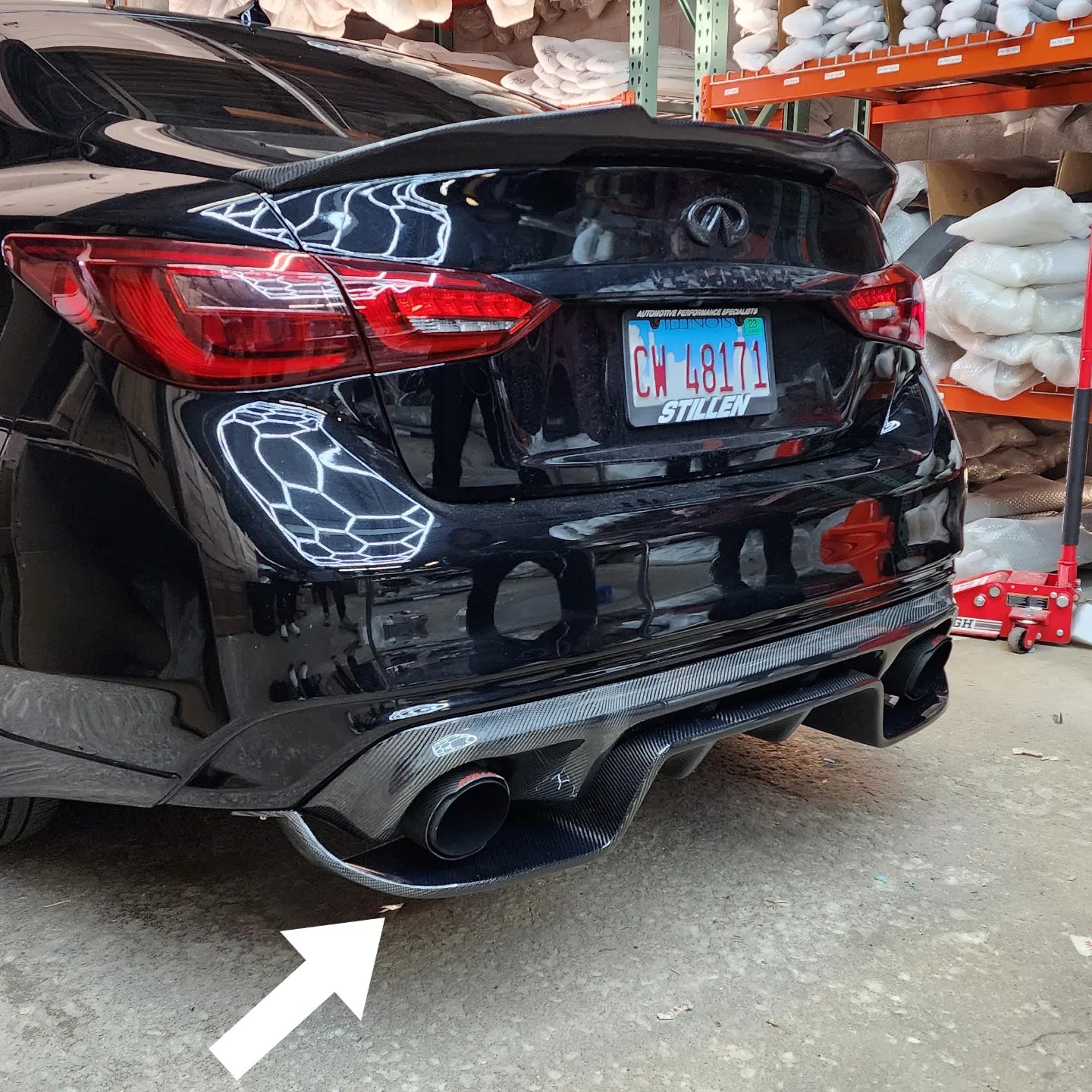 Jalisco's CarbonFiber 2-Piece Diffuser for Infiniti Q50 | Elite Carbon ...