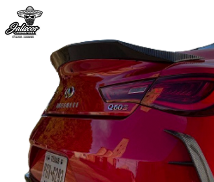 JCF V1 Duckbill Spoiler | Compatible with Infiniti Q60 2017+ Carbon Fiber