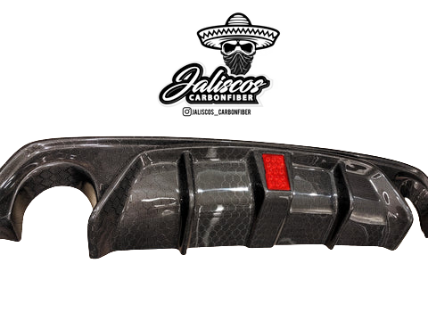 Jalisco's honeycomb carbon fiber diffuser crafted for Q50 models 2018 and newer.